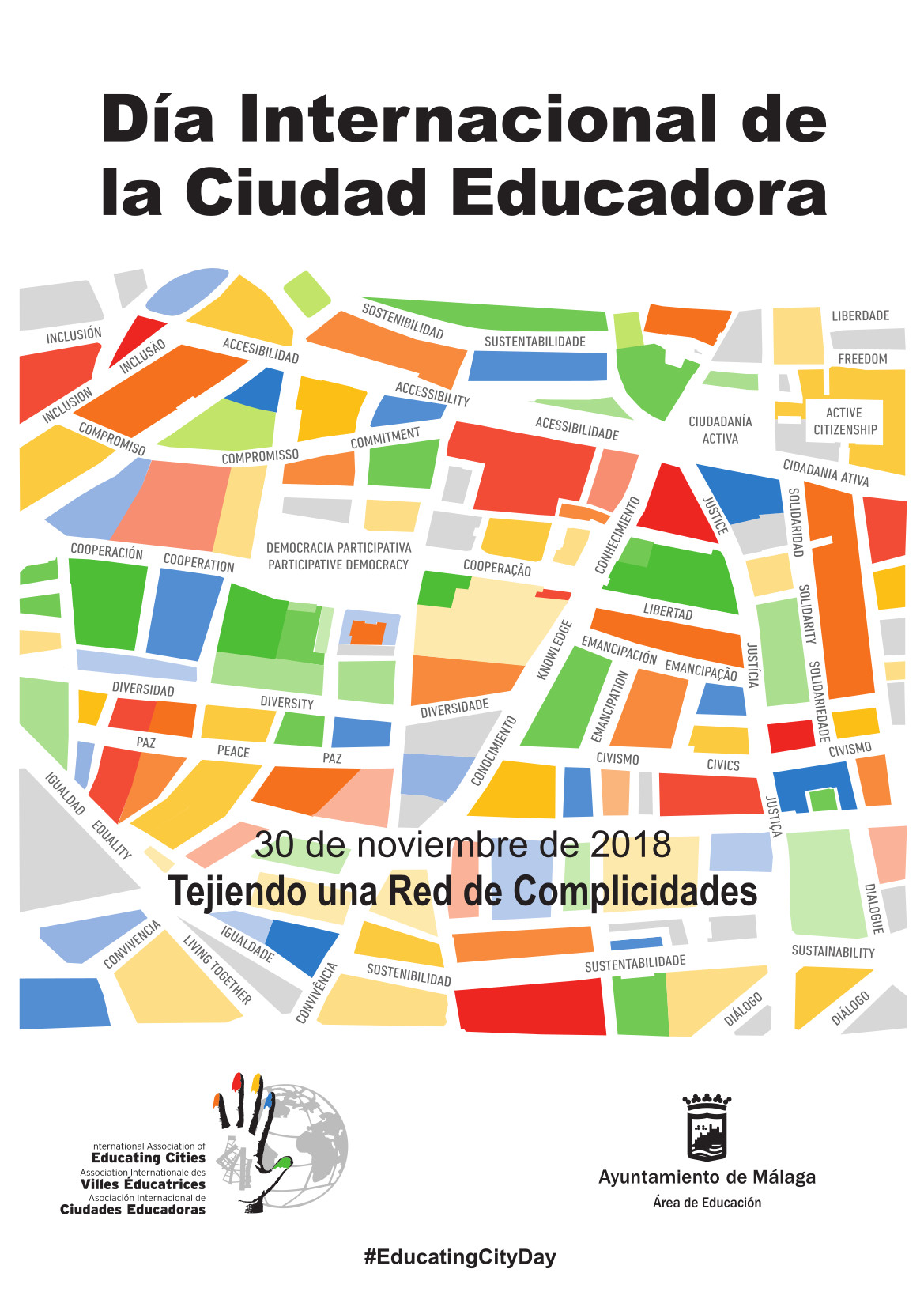 Cartel Día Internacional Ciudad Educadora 2018
